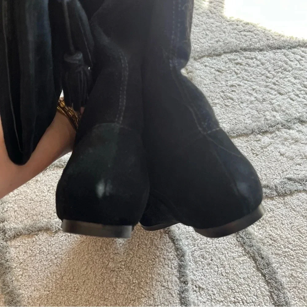 Brigitte Bailey boots Mack tall knee high leather suede black new in box 9
